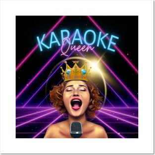 Karaoke Queen design, gift mugs, apparel, hoodies, t-shirts, shirts Posters and Art